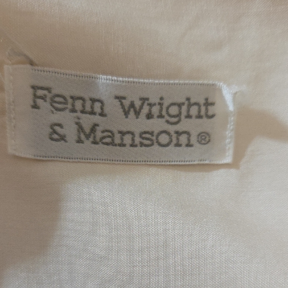 Vintage Fenn Wright Manson Silk Blouse Cream Button Front 90s Minimalist Size 2 - Picture 6 of 8